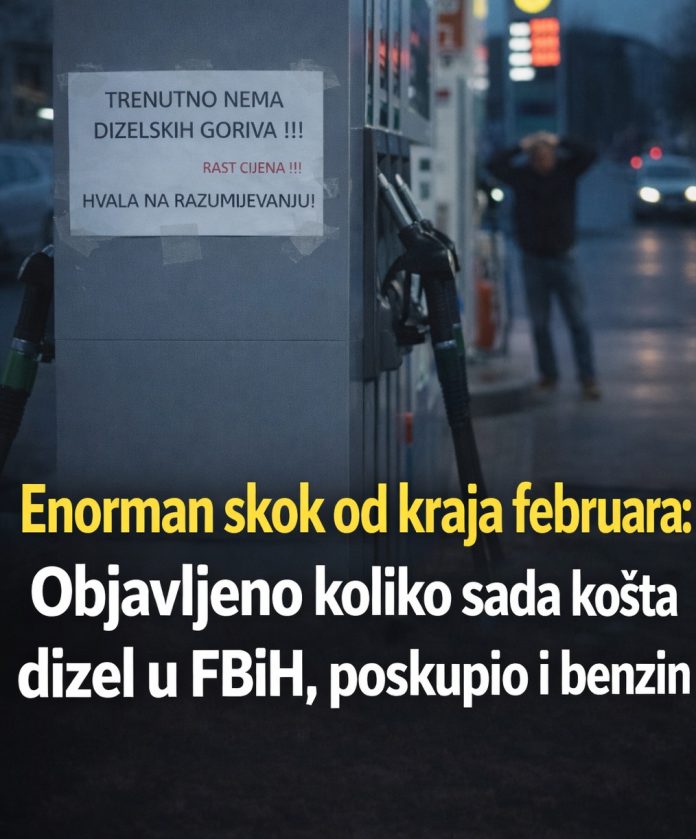 Veliki rast cijena goriva: Objavljeno koliko sada košta dizel u FBiH, poskupio i benzin - featured image