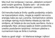 Moj muž me ismijavao i nazvao „debelom svinjom“ pred svojim gostima. Šutjela sam – ali onda sam uradila nešto što ga je šokiralo i ponizilo…